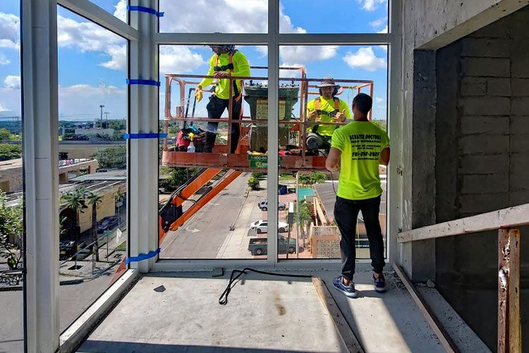 post construction glass damage